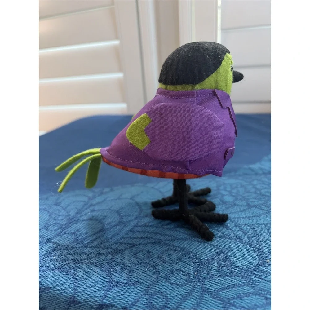 Felt Fabric Bird Decor Figure Halloween Monster Frankenstein Collectible